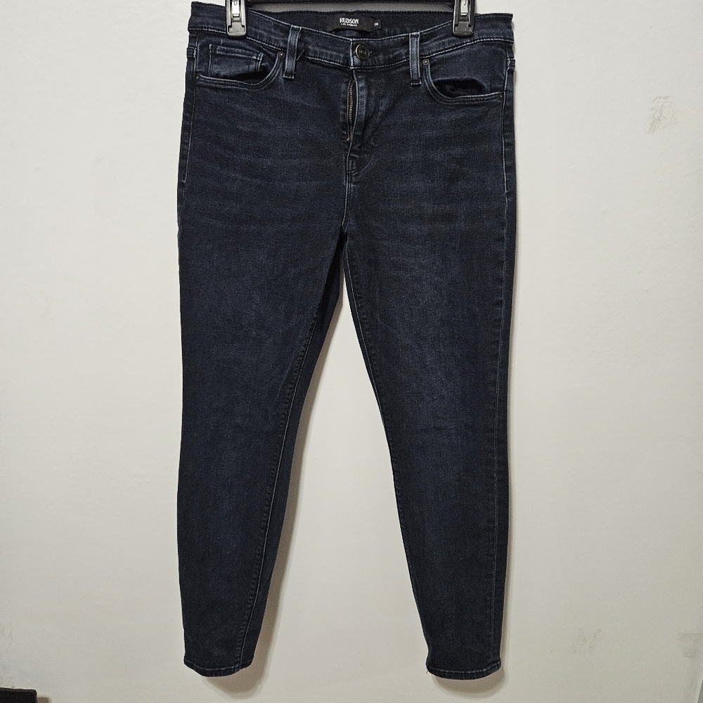 Hudson Skinny Jeans Dark Wash Women Size 29 Mid Rise Denim Casual Pants B16